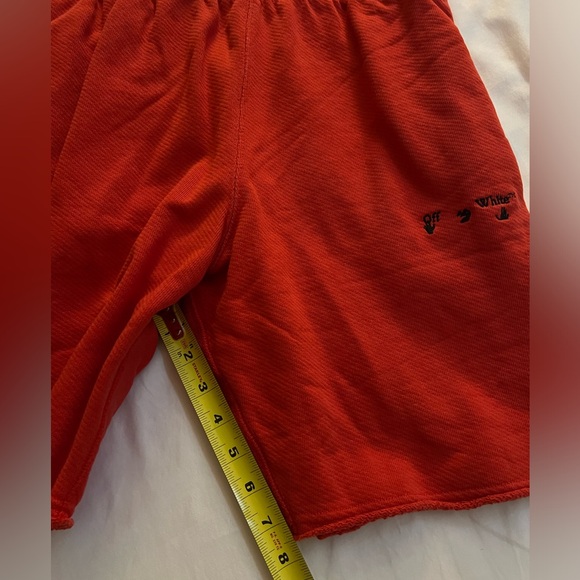 Off-White SS21 Logo Embroidered Sports Shorts Red Size small - Picture 8 of 8